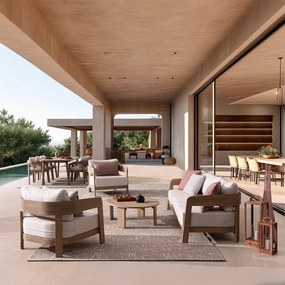 Natúr színű tömörfa kerti fotel Pablo – Bizzotto