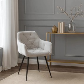 Szövet Étkezőszék Szürkés Bézs Színben. MODESTO