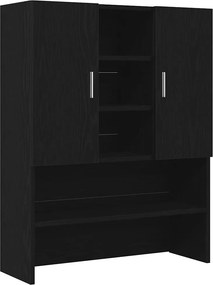 vidaXL fekete tölgy mosógépszekrény 70,5 x 25,5 x 90 cm