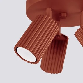 Sollux SL.1639 - Spotlámpa KARBON 3xGU10/10W/230V piros