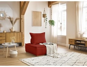 Téglavörös zsenília fotel Elisa – Bobochic Paris