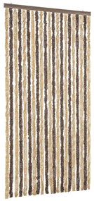 sötétbarna és bézs zsenília rovarfüggöny 90 x 220 cm