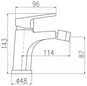 RAV Slezák CO145.0KCMATZ - Bidé csaptelep + lefolyó COLORADO 14,3cm fekete/arany