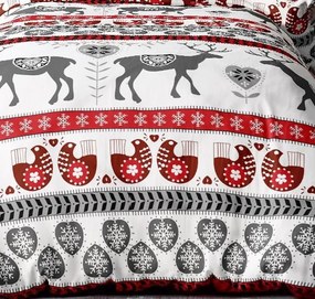 Pamut karácsonyi mintájú ágyneműhuzat Homa ORA ROMANCE 140X200 cm