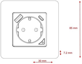 Immax NEO 07800L - Okos konnektor 16A/230V + 1xUSB-A+1xUSB C