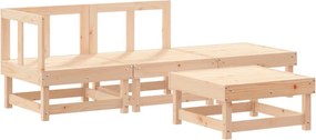 vidaXL 4 részes tömör fenyőfa kerti ülőgarnitúra