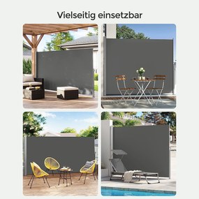 Oldalsó napellenző, 180 x 450 cm, füstszürke
