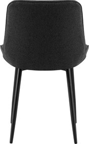 Étkezőszék, sötétszürke/fekete, DELTA