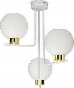 Mennyezeti Függő Lámpa Csillár Fehér Üveg Gömbök White Glass C3 Led E27