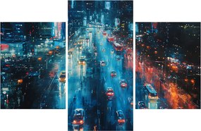 Kép - Nagyváros, olajfestmény (90x60 cm)