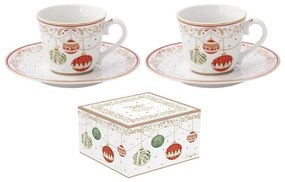 Christmas Eve karácsonyi porcelán eszpreszó kávés csésze 2 db szett