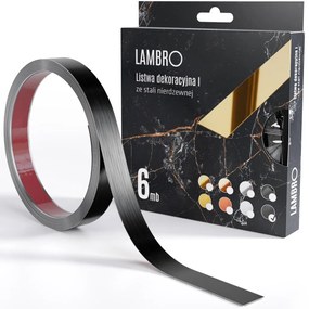 ambro öntapadós díszcsík fekete matt 10-20mm