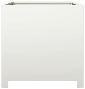 fehér acél kerti virágtartó 50 x 50 x 50 cm