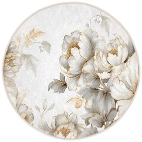 Világosszürke-bézs mosható kerek szőnyeg ø 120 cm Soft and Gentle – Mila Home