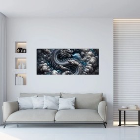 Kép – Sárkány a füstben (120x50 cm)