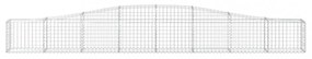 2 db íves horganyzott vas gabion kosár 400x30x40/60 cm