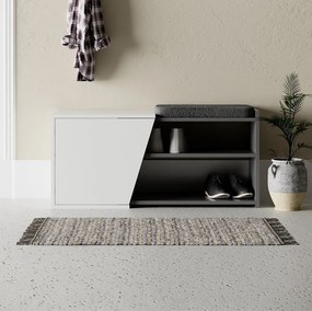 Fiona Bench - Anthracite, White