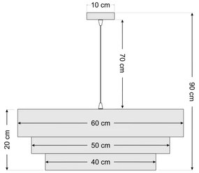 TRINITI lógcsillár 1xE27/60W/230V bézs/arany