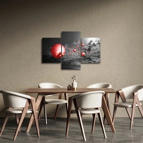 Piros gömbök képe (90x60 cm)