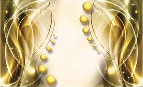 Flizelin fotótapéta Arany vonalak és ragyogás absztrakt 300x210 +ragasztó