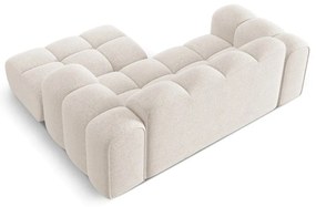 Krémszínű zsenília sarokkanapé (jobb oldali-heverő résszel) Treno – Cosmopolitan Design