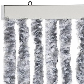 fehér és szürke zsenília rovarfüggöny 100 x 230 cm