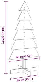 viaszbarna tömör fenyőfa karácsonyfa-dekoráció 120 cm