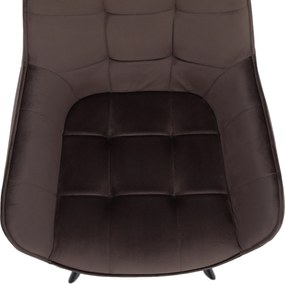 Design fotel, szürkésbarna Velvet/fekete, PETIN