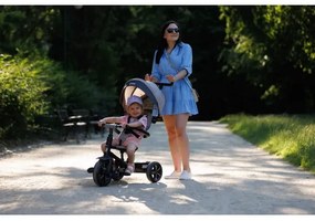 QPlay - Gyermek tricikli 3in1 RITO STAR világos szürke