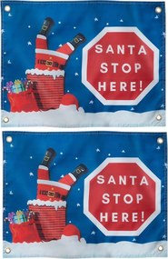 Két Zåszló Szett Santa Stop Here Karåcsonyi Zåszló 46cm x 61cm