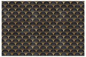 Youlika fekete-aranyszínű dekorációs bútortapéta - Ambiance