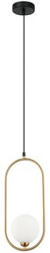 ITALUX PND-3965-1-BRO - Csillár zsinóron LUPUS 1xG9/25W/230V fekete/arany