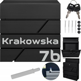 Modern Postaláda Fekete Felirat Minta