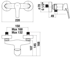 JIKA H3311W70044001 - CUBE zuhanycsaptelep, fényes króm kivitel