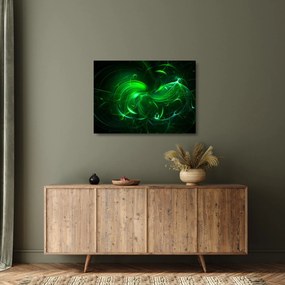 Kép - zöld absztrakció (üvegen) (70x50 cm)