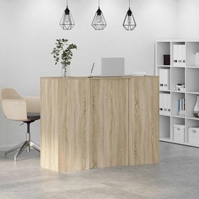 recepciós pult sonoma tölgy 135x50x103,5 cm szerelt fa