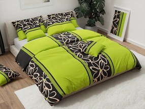 Pamut ágynemű BELLA BLEND zöld Ágyneműhuzat mérete: 70 x 90 cm | 140 x 200 cm