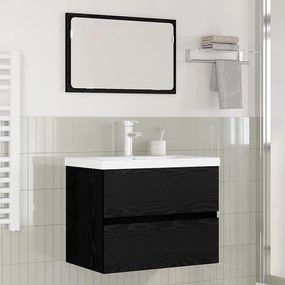 Fürdőszoba bútor szett 3 pcs Musta tammi 60 x 38.5 x 45 cm