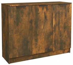 füstös tölgy színű szerelt fa tálalószekrény 90,5 x 30 x 70 cm