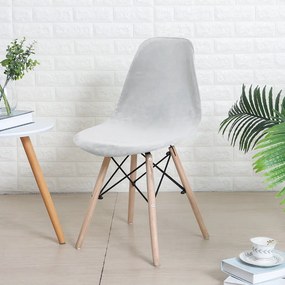 Kis KagylószékHuzat (bársonyos, világosszürke)