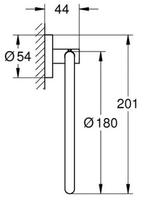 GROHE 41174DC0 - START törölközőtartó, nemesacél