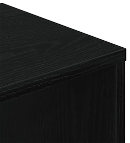 könyvszekrény fekete 34x31x112 cm szerelt fa