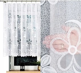 Jacquard függöny Renata 200x130cm egyenes virágmintás (kész) szegéllyel