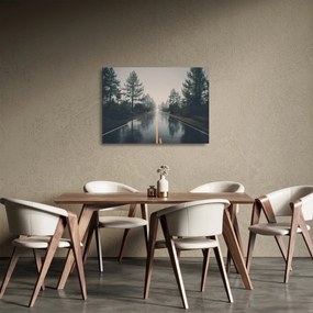 Egy út képe az esőben (üvegen) (70x50 cm)