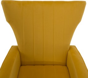 Relaxfotel, sárga Velvet szövet, BARET