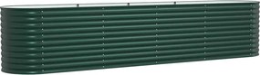 vidaXL Emelt Ágy Zöld 400 x 80 x 81 cm Acél