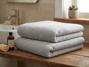 Fürdőlepedő NORIELLE 70x140 cm világosszürke, 100% pamut