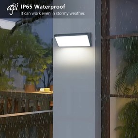 Brilagi - TRIANGLE kültéri LED fali lámpa 42W/230V, antracit, IP65