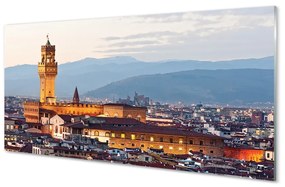 Üvegképek Olaszország Castle naplemente panoráma 120x60cm