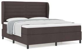 vidaXL Boxspring Ágy Matrac nélkül Sötétbarna 180x200 cm Szövet
